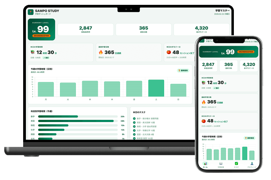 学習記録ダッシュボード